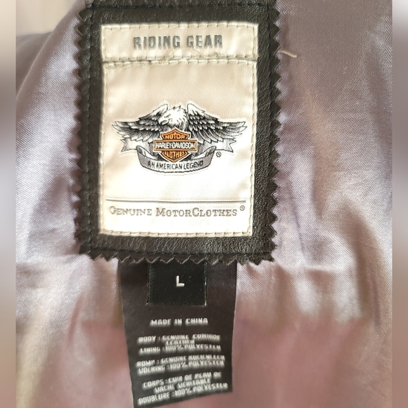 Harley-Davidson Authentic Leather Riding Jacket Size Large. - Picture 14 of 15